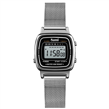 SAMI RSD 79214P RELOJ VINTAGE SRA MALLA PLATA