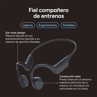 KSIX AURICULARES ASTRO 2 CONDUCCIÓN OSEA NEGRO