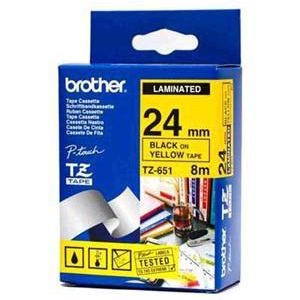 BROTHER TZE651 AMAR/NEG 24MM 8M