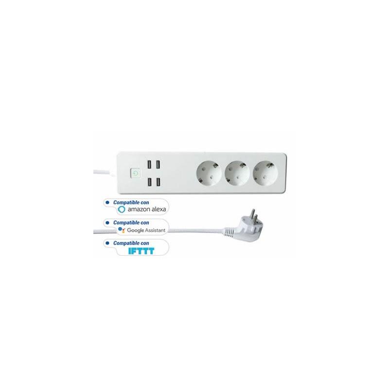 WOOX R4028 BASE MULTIPLE 3 TOMAS+4USB