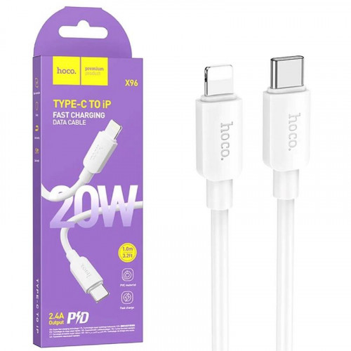 HOCO X96 CABLE USB-C A LIGHTN 27W BLANCO