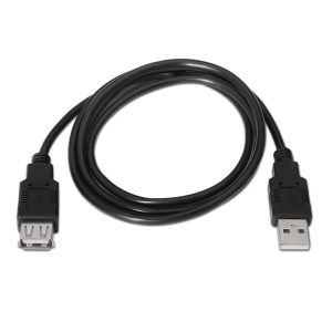 AISENS USB-A/M A USB-A/H 1M NEGRO