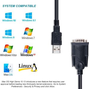 EQUIP CABLE USB-A A SERIE(DB-9) 1.5M NEGRO