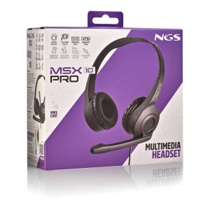 NGS MSX10PRO AUR+MICRO GAMING 3.5MM NEGRO