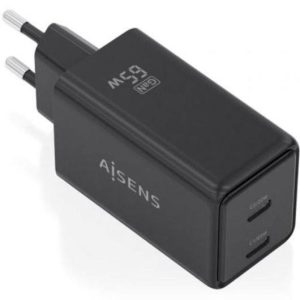AISENS CARG PARED 65W 2XUSB-C NEGRO